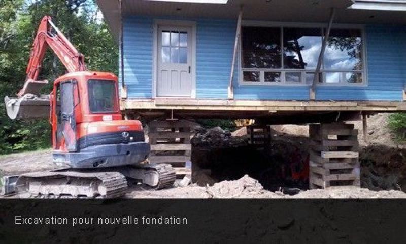 Excavation pour nouvelle fondation